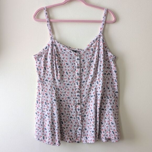 Torrid Floral Print Seamed Cami Swing Pink Size 2 2X - Picture 3 of 6